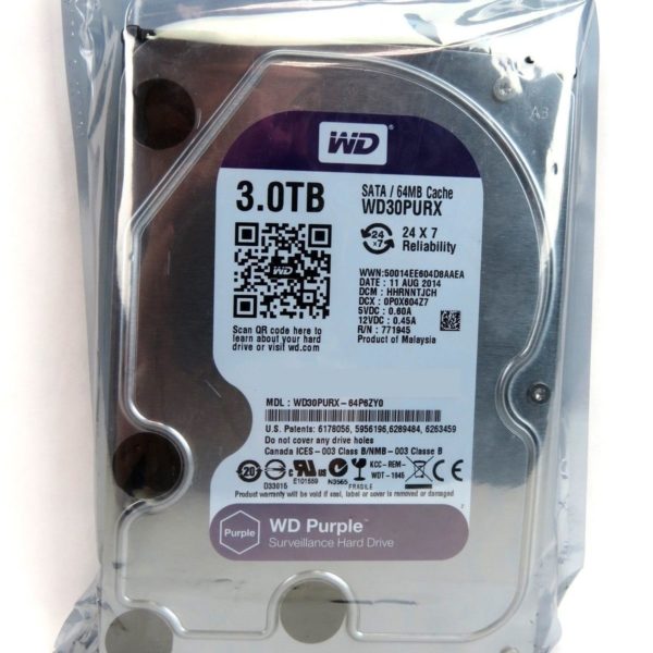 **New** Western Digital WD30PURX 3TB 5400 RPM 64MB SATA 6.0Gb/s 3.5? HD